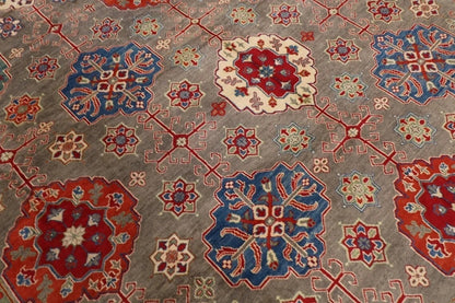400 x 570 cm | Gray Tribal Large Size Area Rug Hand Knotted Carpet Living Room Rug