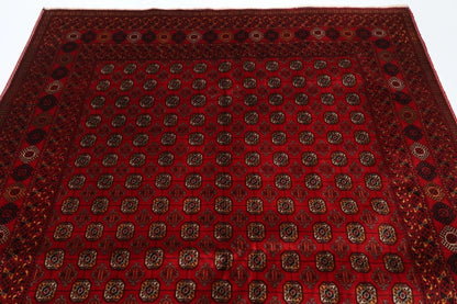 207 x 274 cm | Fine Mori Bokhara Afghan Tribal Hand Knotted Carpet