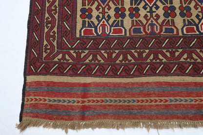 185 x 284 cm | Barjesta Flat Weaved Afghan Tribal Hand Knotted Wool Carpet kilim
