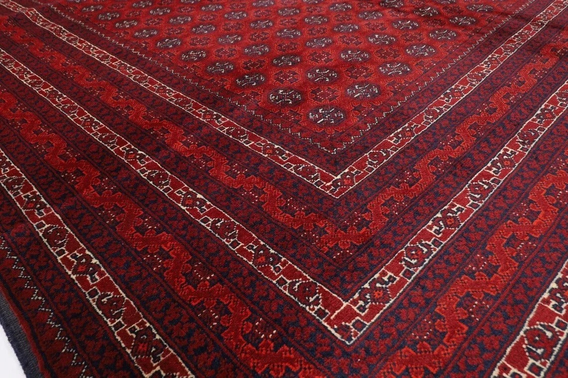 198 x 290 cm | Bokhara Afghan Tribal Hand Knotted Carpet