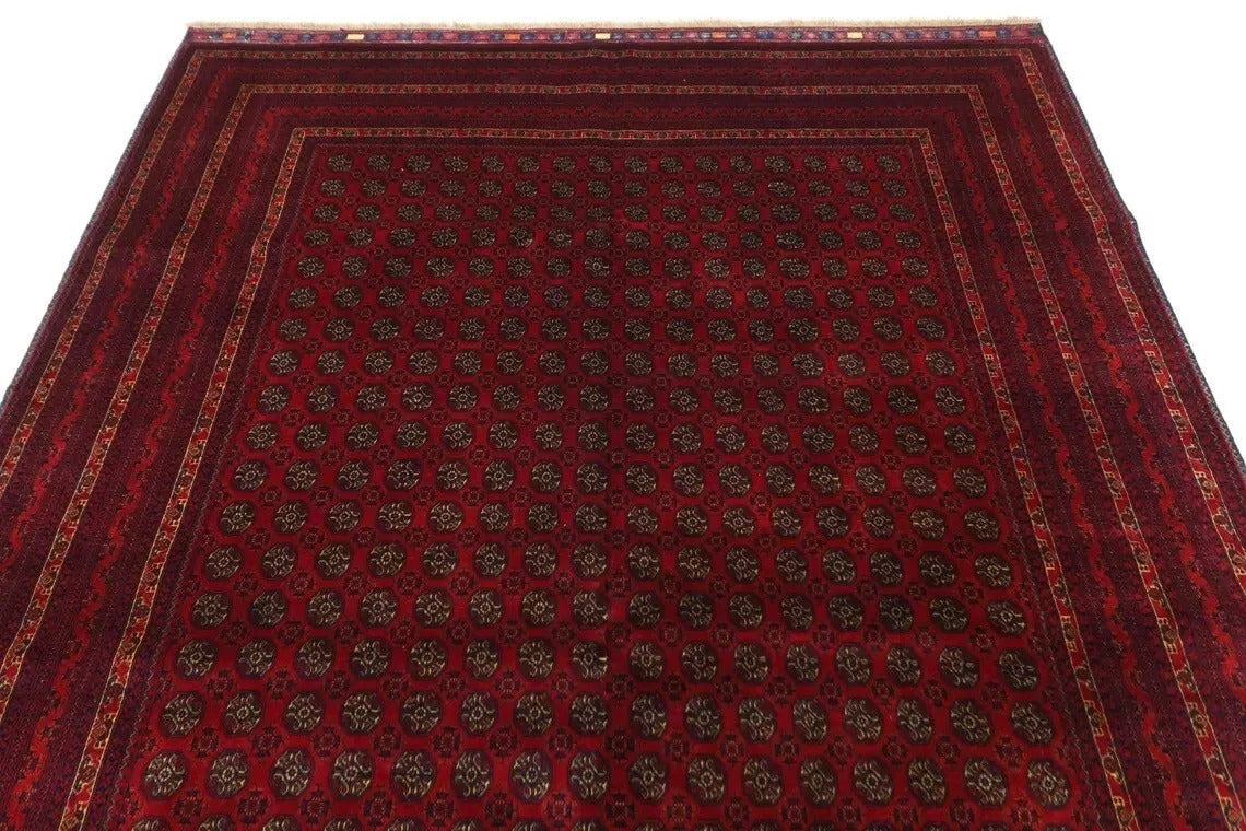 202 x 299 cm | Fine Mori Bokhara Afghan Tribal Hand Knotted Carpet