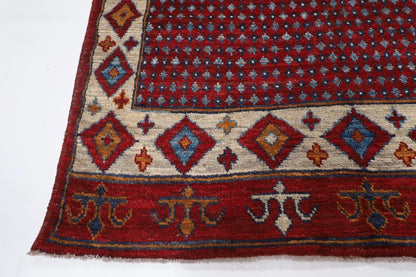 167 x 238 cm | Oushak Afghan Tribal Hand Knotted Veg Dye Wool Carpet
