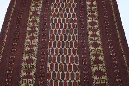 180 x 276 cm | Barjesta Flat Weaved Afghan Tribal Hand Knotted Wool Carpet kilim