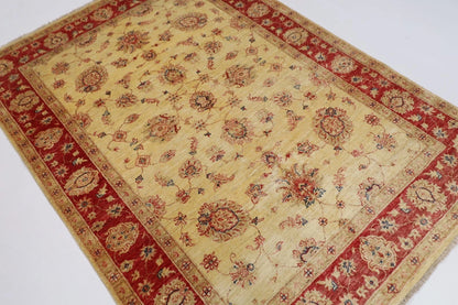 177 x 241 cm | Chobi Afghan Tribal Hand Knotted Veg Dye Wool Carpet