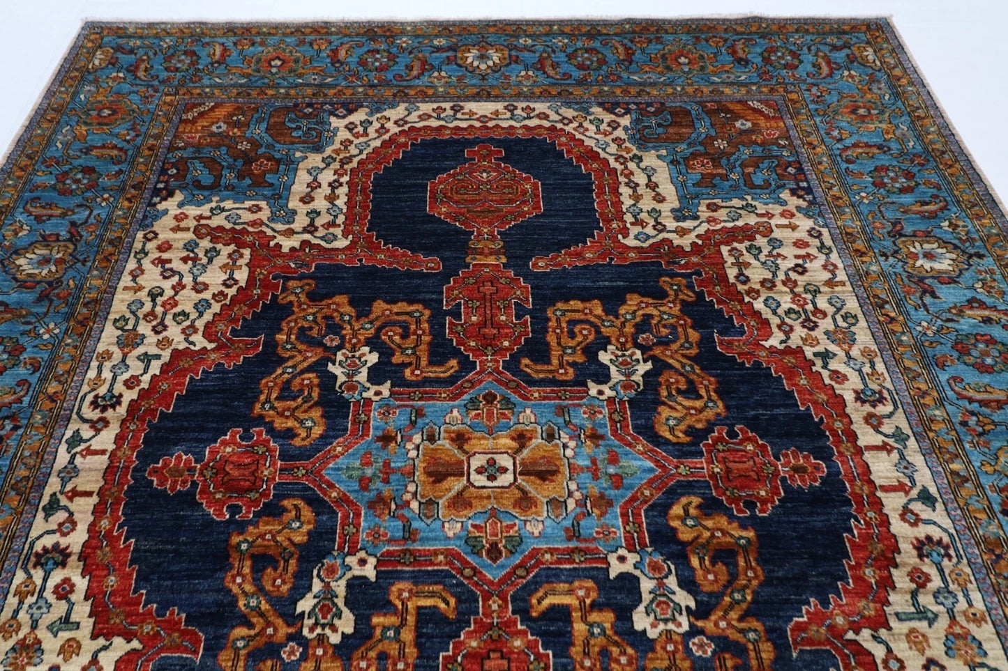 244 x 307 cm | Serapi Afghan Tribal Hand Knotted Carpet