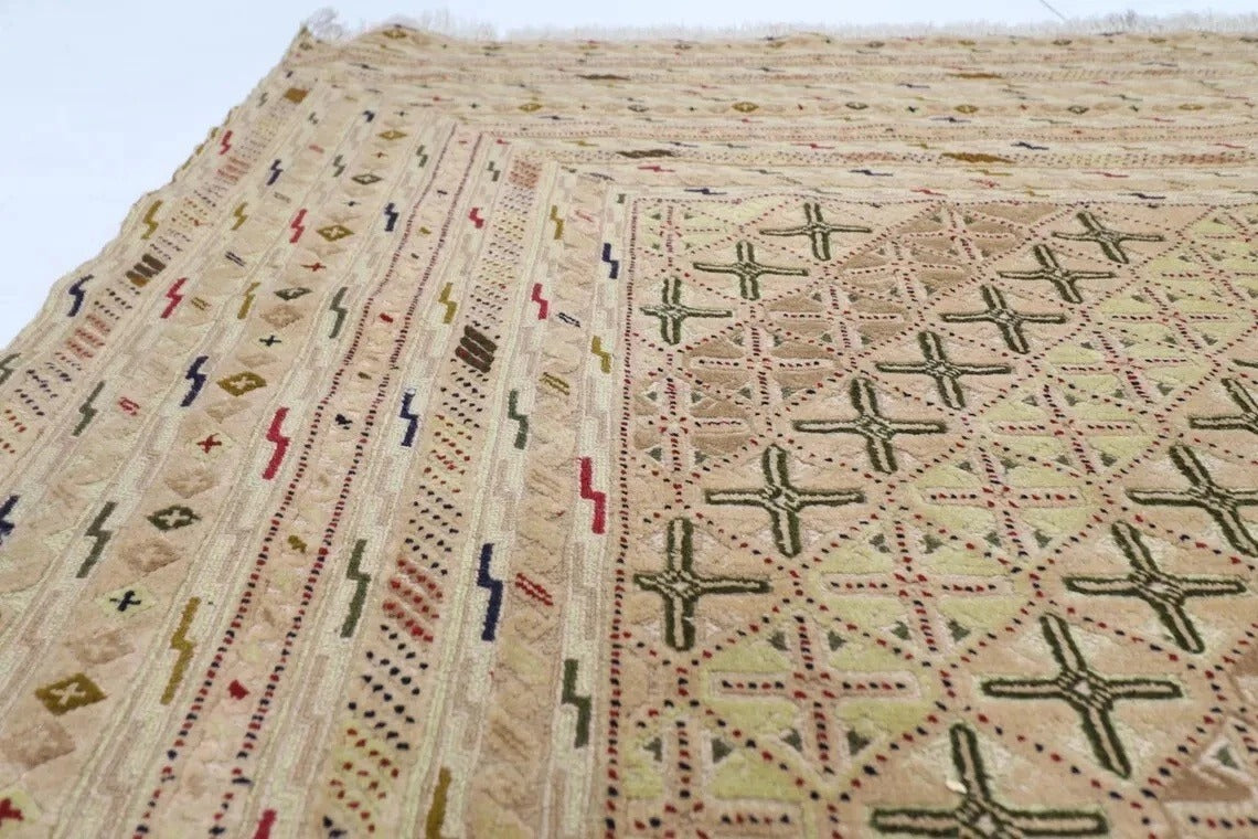 202 x 276 cm | Carpet Kilim Afghan Tribal Hand Knotted Carpet