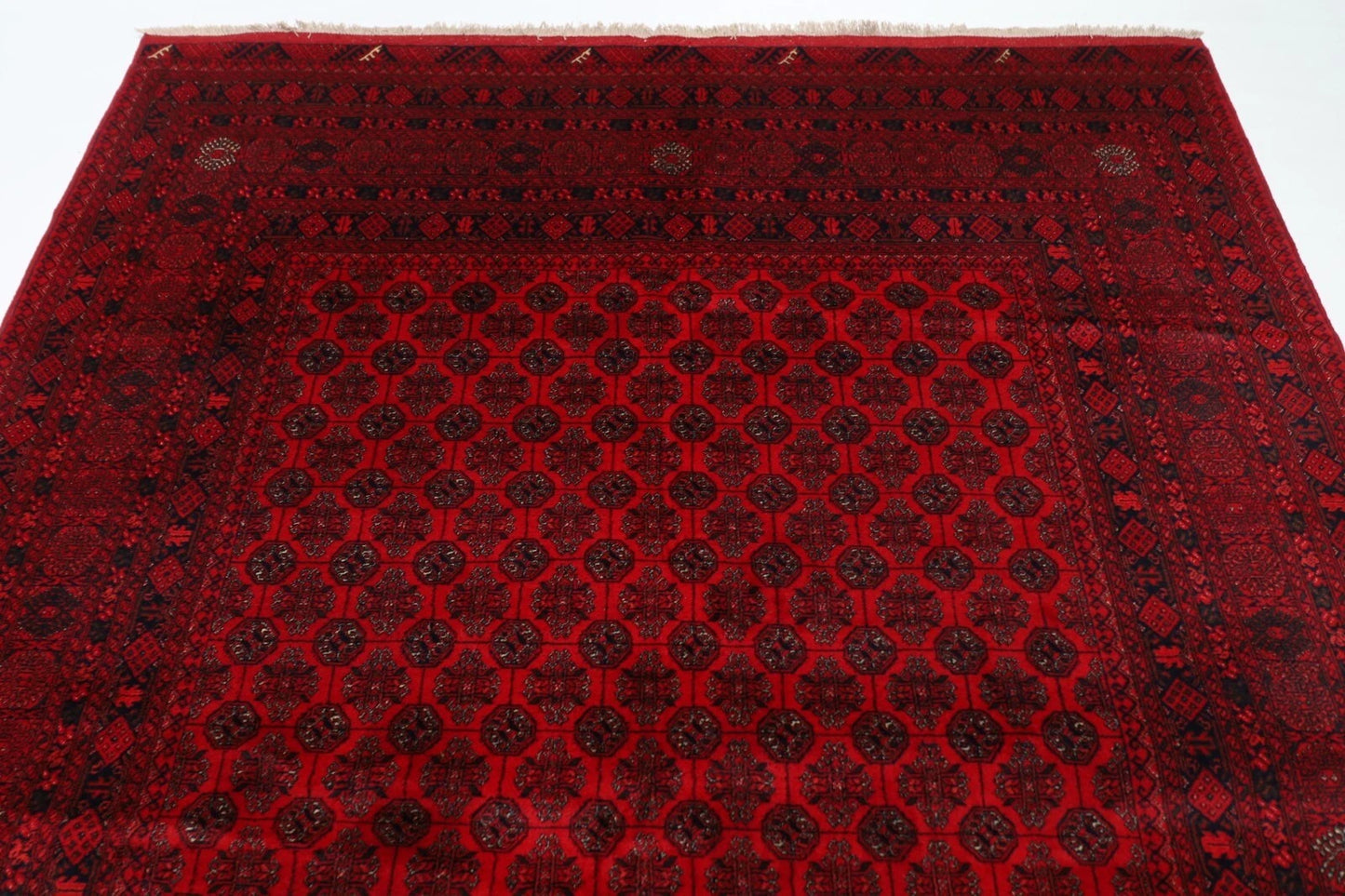 200 x 298 cm | Bokhara Afghan Tribal Hand Knotted Carpet
