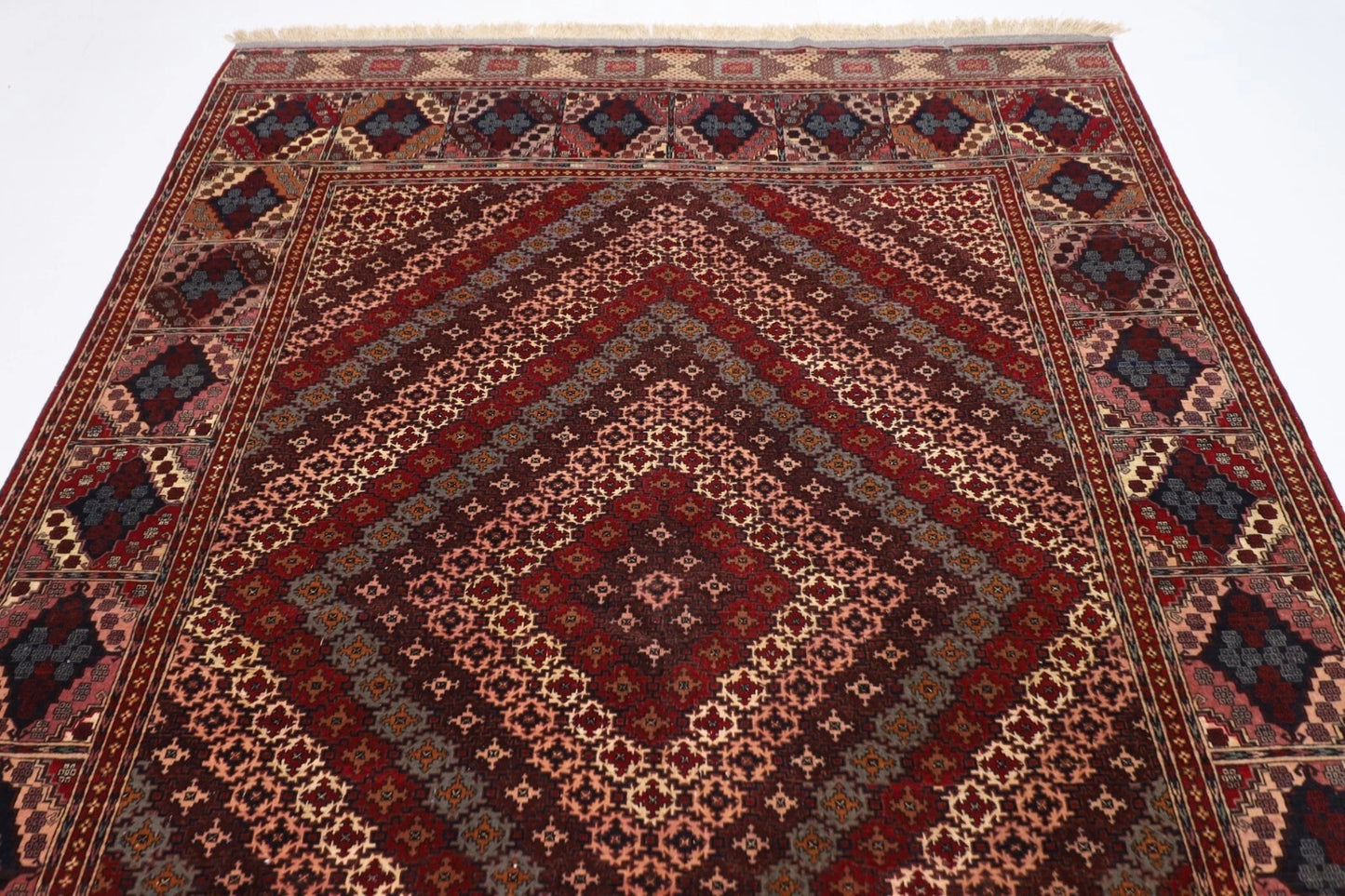 196 x 294 cm | Kabuli Silk Afghan Tribal Hand Knotted Carpet