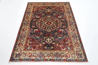 154 x 197 cm | Kerman Afghan Tribal Hand Knotted Veg Dye Wool Carpet