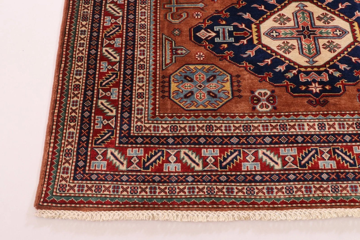 153 x 207 cm | Shirvan Afghan Tribal Hand Knotted Veg Dye Wool Carpet