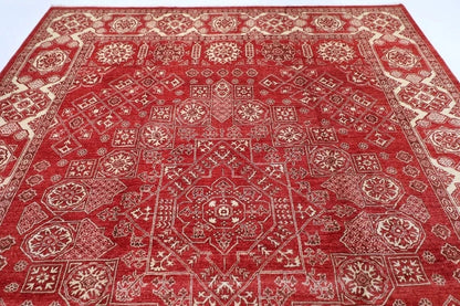 272 x 370 cm | Heriz Afghan Tribal Hand Knotted Carpet