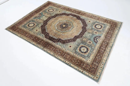 151 x 210 cm | Mamluk Afghan Tribal Hand Knotted Veg Dye Wool carpet