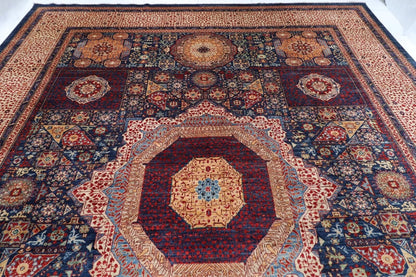 366 x 453 cm | Mamluk Afghan Tribal Hand Knotted Carpet