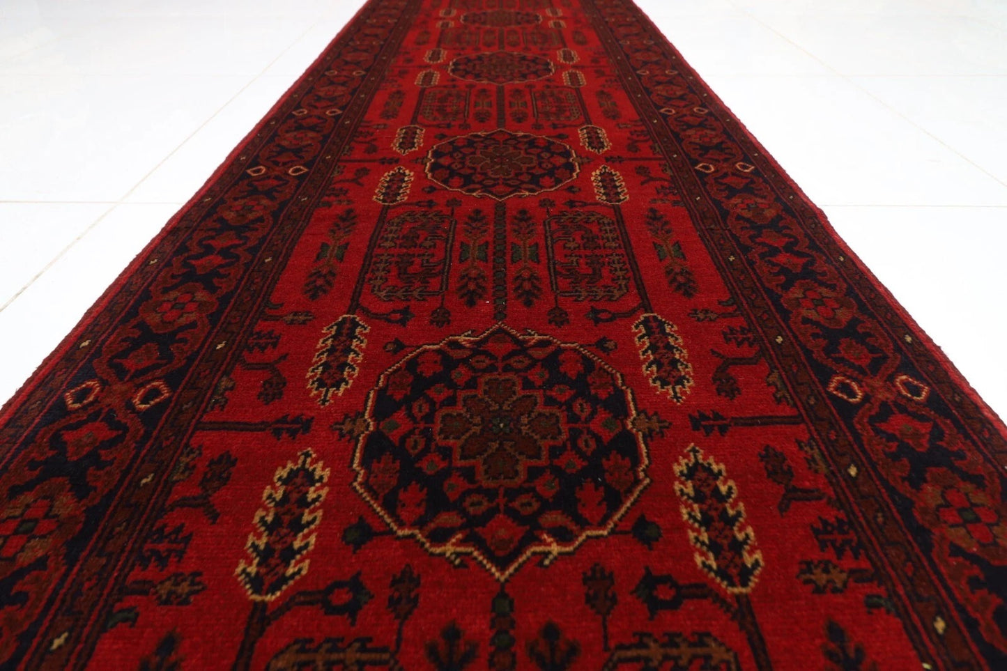 82 x 491 cm | Khal Mohammadi Afghan Tribal Hand Knotted Wool Runner