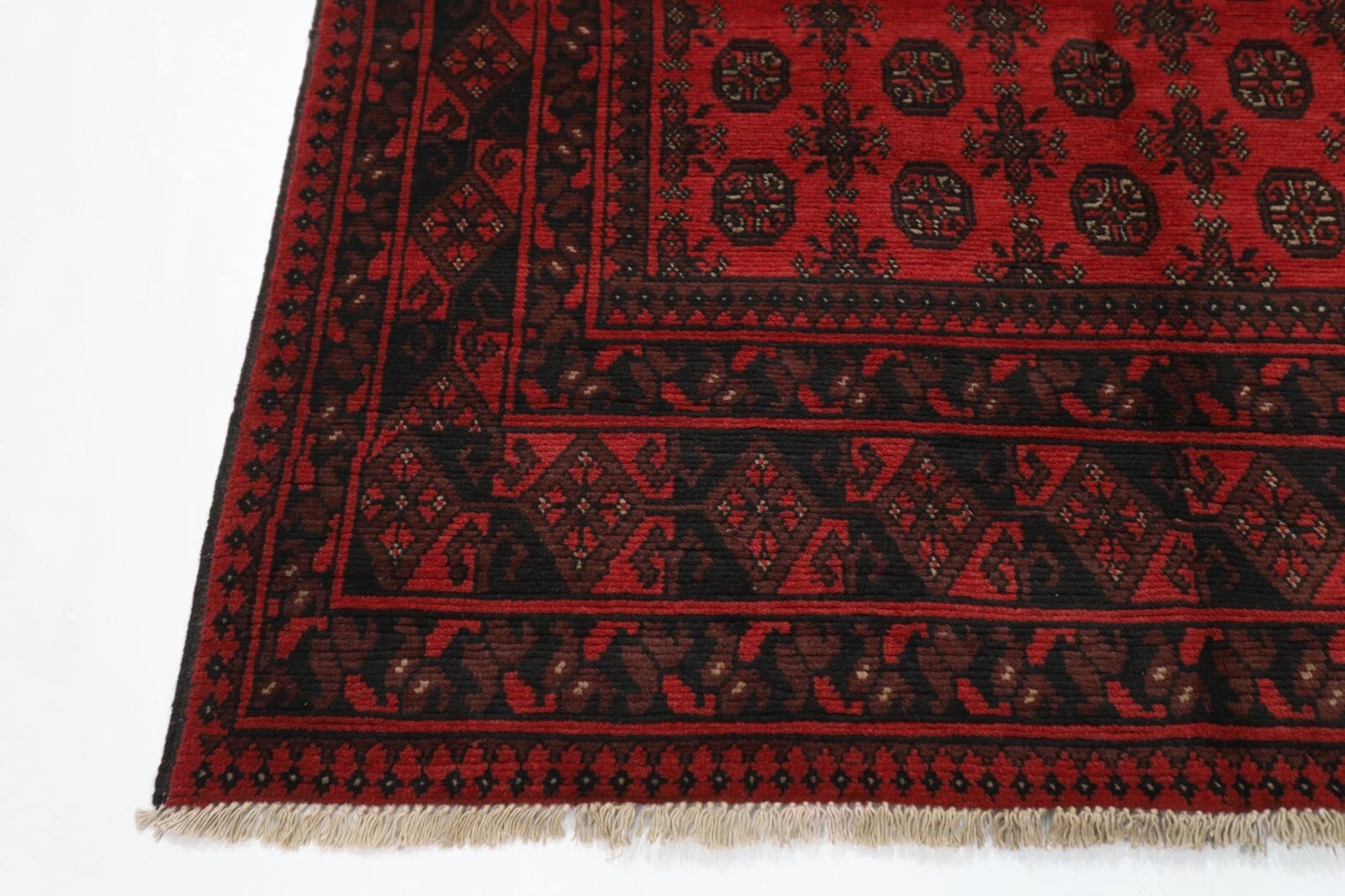 165 x 240 cm | Akja Bokhara Afghan Tribal Hand Knotted Veg Dye Wool Carpet