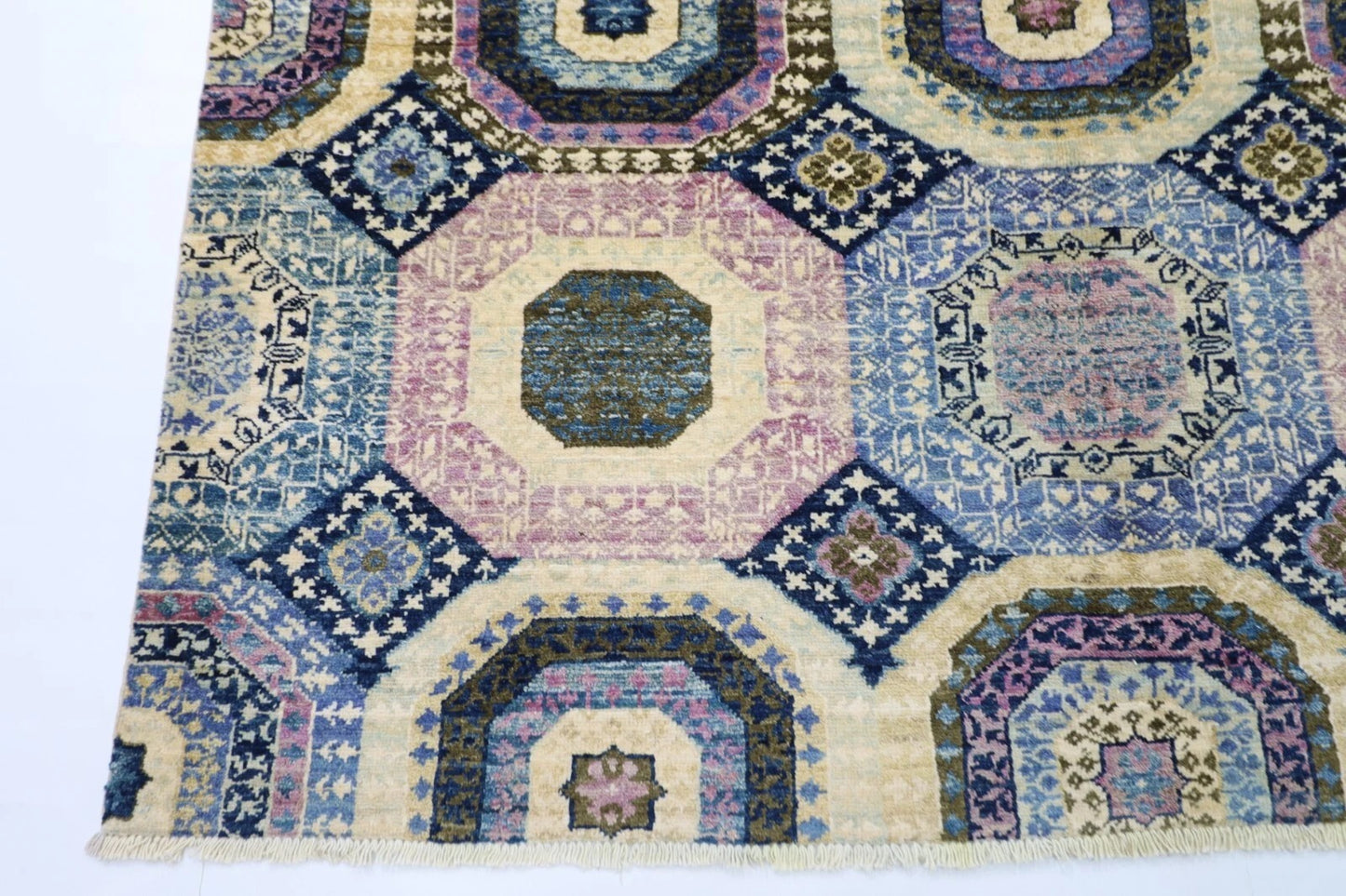 169 x246 cm | Mamluk Afghan Tribal Hand Knotted Veg Dye Wool Carpet