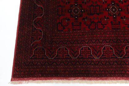 155 x 202 cm | Belgic Tribal Hand Knotted Veg Dye Wool Carpet