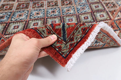 129 x 183 cm | Afghan Tribal Hand Knotted Veg Dye Wool carpet