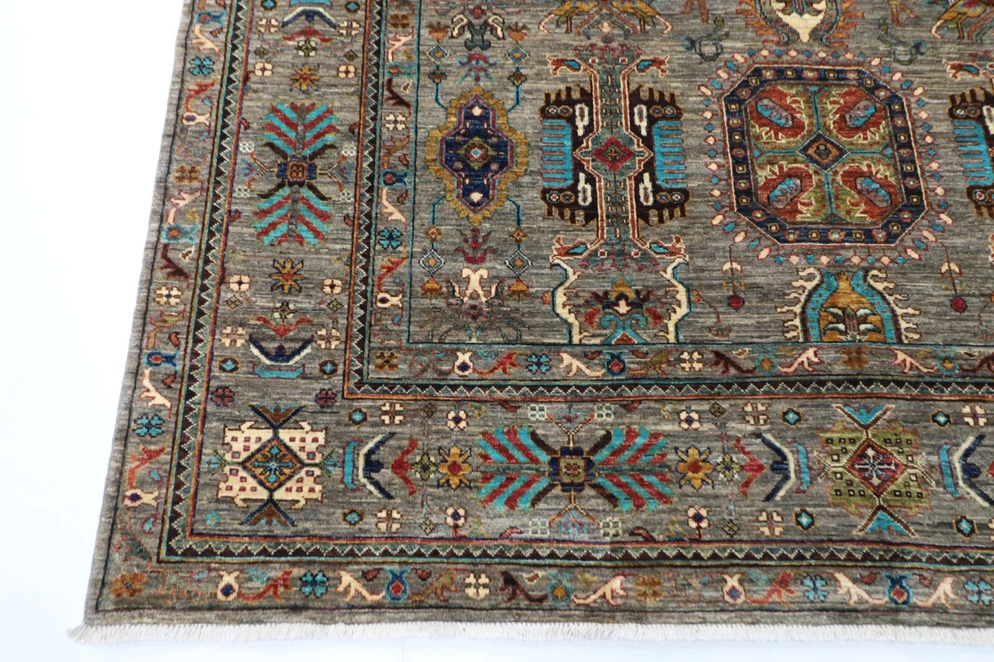 207 x 293 cm | Waziri Afghan Tribal Hand Knotted Carpet