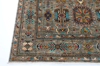 207 x 293 cm | Waziri Afghan Tribal Hand Knotted Carpet