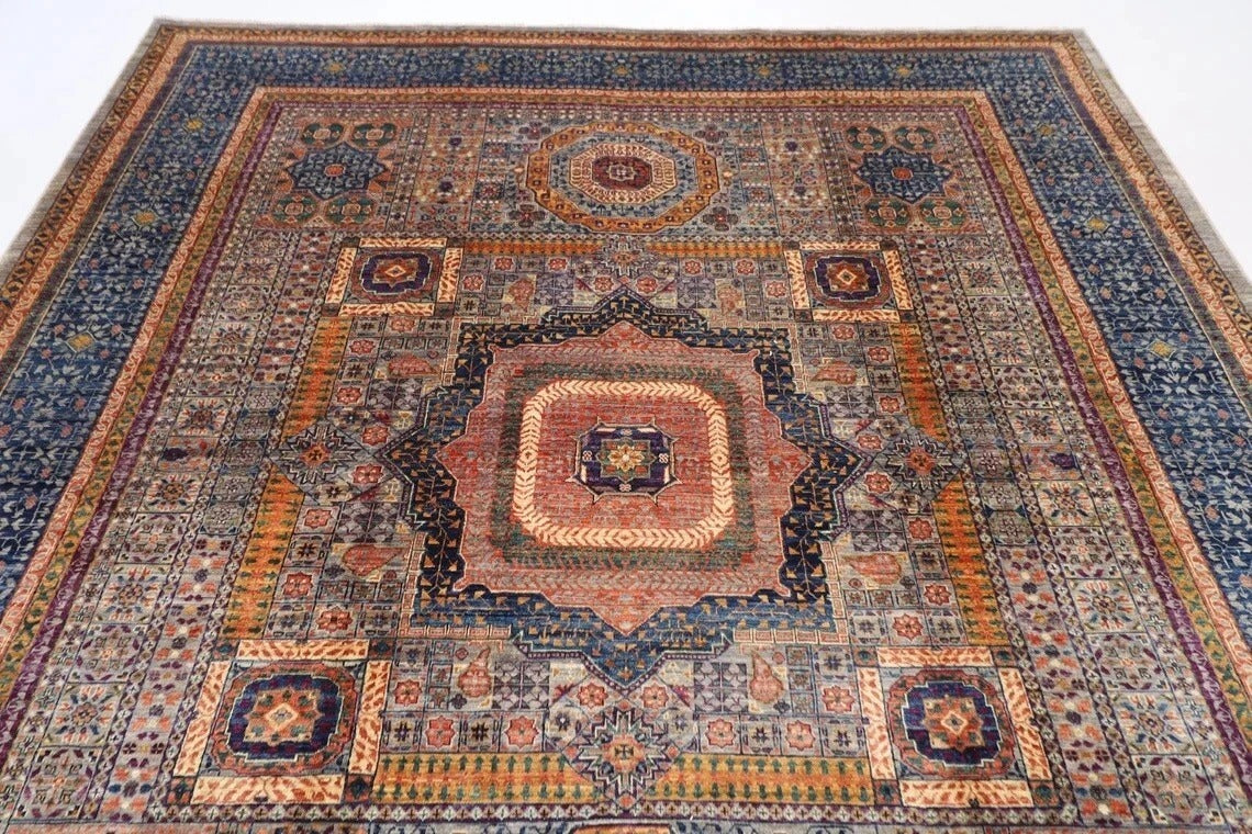250 x 295 cm | Mamluk Afghan Tribal Hand Knotted Carpet