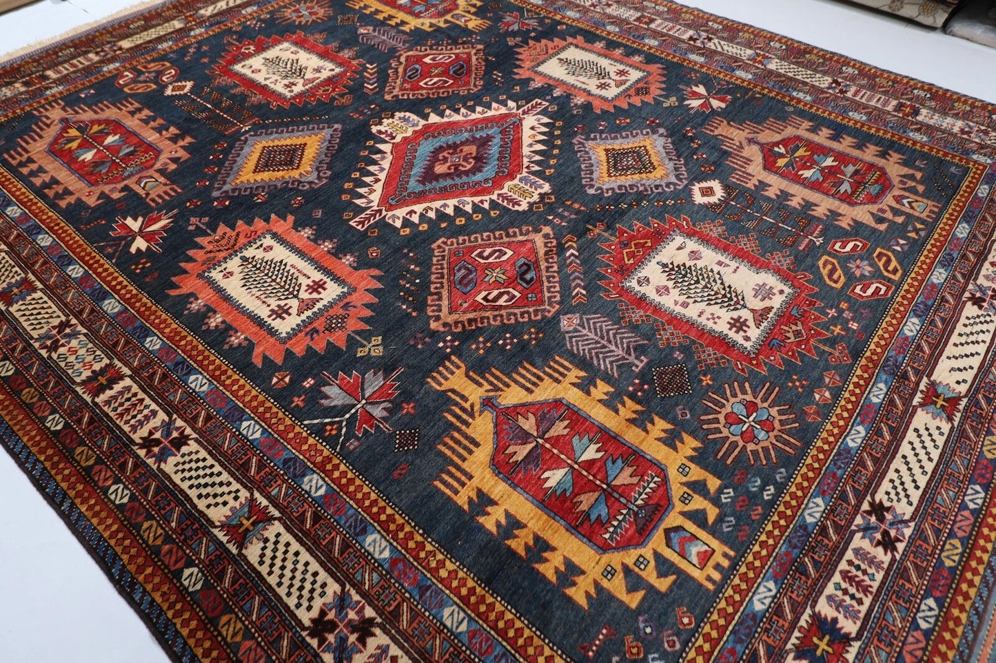 320 x 390 cm | Waziri Afghan Tribal Hand Knotted Carpet