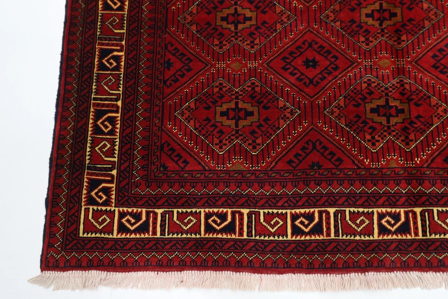 151 x 197 cm | Afghan Tribal Hand Knotted Veg Dye Wool Carpet