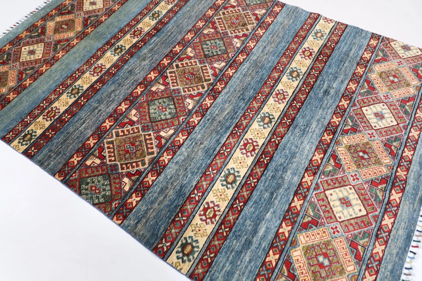 170 x 250 cm | Khorjun Afghan Tribal Hand Knotted Veg Dye Wool Carpet