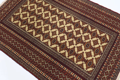 123 x 175 cm | Afghan Tribal Hand Knotted Veg Dye Wool carpet