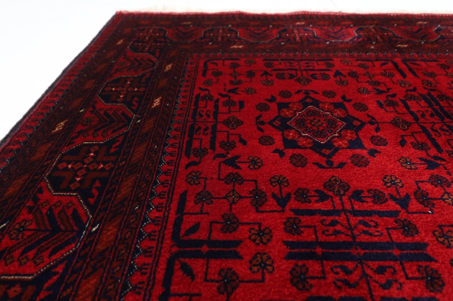 128 x 200 cm | Belgic Afghan Tribal Hand Knotted Veg Dye Wool carpet