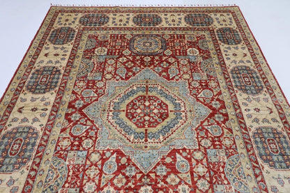 207 x 284 cm | Mamluk Afghan Tribal Hand Knotted Carpet