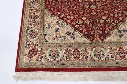 127 x 187 cm | Heriz Tribal Hand Knotted Veg Dye Wool carpet