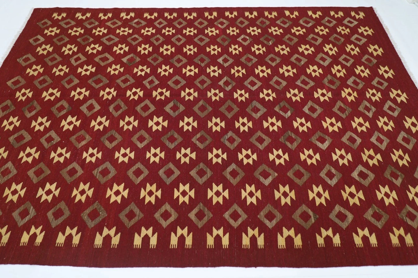196 x 300 cm | Flat Weaved Afghan Tribal Hand Knotted Kilim
