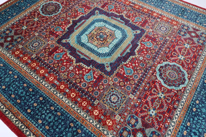 249 x 294 cm | Mamluk Afghan Tribal Hand Knotted Carpet