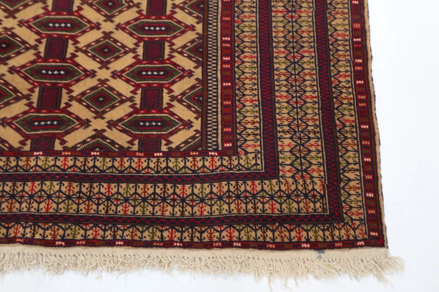 124 x 164 cm | Afghan Tribal Hand Knotted Veg Dye Wool carpet