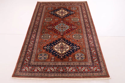 153 x 207 cm | Shirvan Afghan Tribal Hand Knotted Veg Dye Wool Carpet