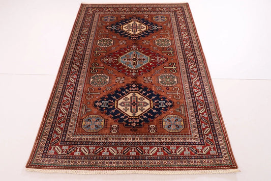 153 x 207 cm | Shirvan Afghan Tribal Hand Knotted Veg Dye Wool Carpet