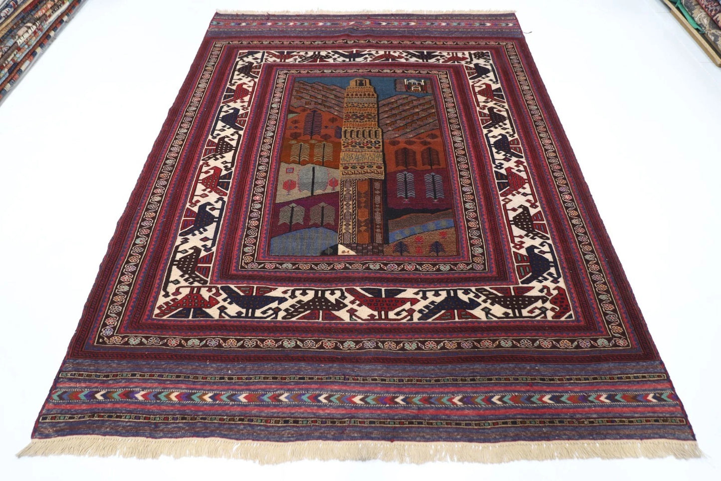 207 x 268 cm | Carpet Kilim Afghan Tribal Hand Knotted Carpet