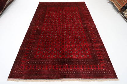 200 x 288 cm | Fine Mori Bokhara Afghan Tribal Hand Knotted Carpet