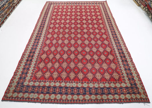 217 x 305 cm | Sumak Afghan Tribal Hand Knotted Kilim
