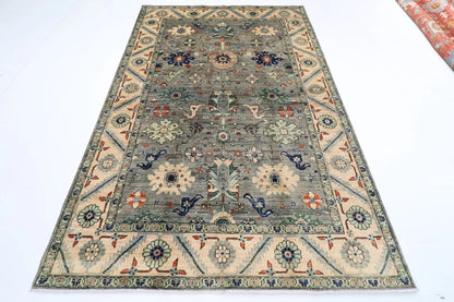 183 x 275 cm |  Bidjar Gray Afghan Tribal Hand Knotted Veg Dye Wool carpet