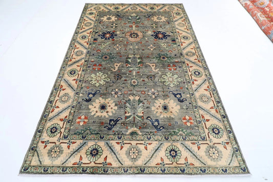 183 x 275 cm |  Bidjar Gray Afghan Tribal Hand Knotted Veg Dye Wool carpet