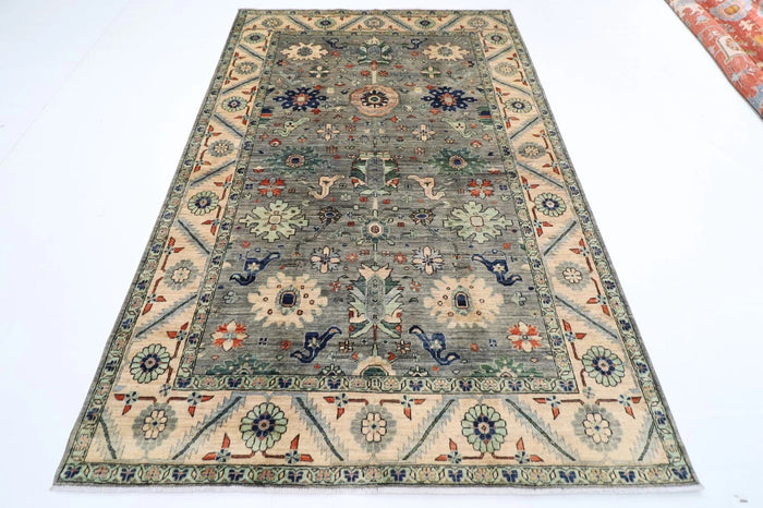 183 x 275 cm |  Bidjar Gray Afghan Tribal Hand Knotted Veg Dye Wool carpet