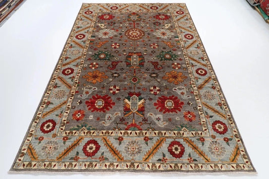 186 x 270 cm |  Bidjar Gray Afghan Tribal Hand Knotted Veg Dye Wool carpet