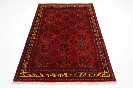 151 x 197 cm | Afghan Tribal Hand Knotted Veg Dye Wool Carpet