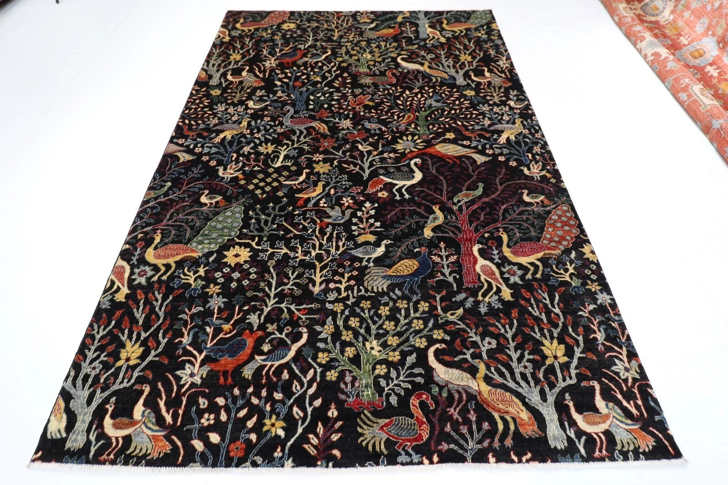 205 x 298 cm | Birds Afghan Tribal Hand Knotted Carpet