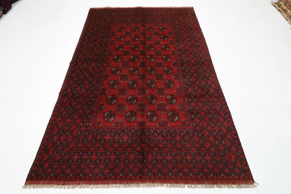 156 x 238 cm | Akja Bokhara Tribal Hand Knotted Veg Dye Wool Carpet