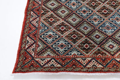 129 x 183 cm | Afghan Tribal Hand Knotted Veg Dye Wool carpet