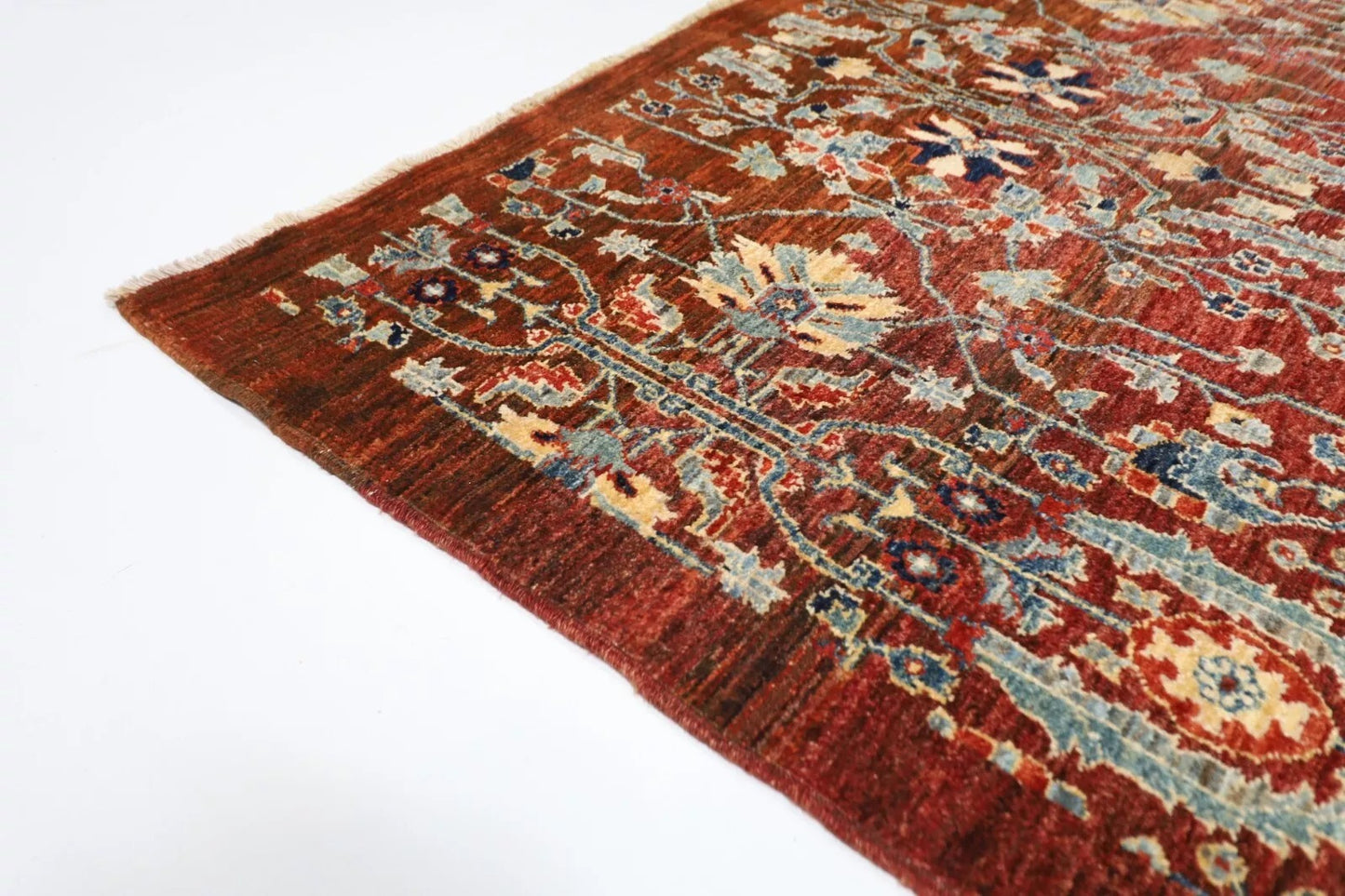 127 x 187 cm | Afghan Tribal Hand Knotted Veg Dye Wool carpet
