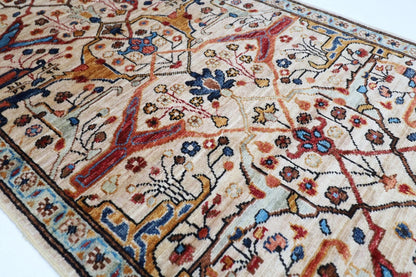 83 x 300 cm | Bidjar Beige Afghan Tribal Hand Knotted Wool Runner